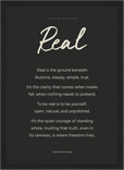 Real Word of Intention Framed print 21x29.7 cm / 8x12" Black frame Carbon paper