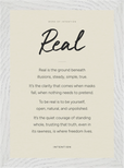 Real Word of Intention Framed print 21x29.7 cm / 8x12" White frame Linen paper