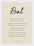 Real Word of Intention Framed print 21x29.7 cm / 8x12" White frame Linen paper