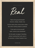 Real Word of Intention Framed print 21x29.7 cm / 8x12" Wood frame Carbon paper