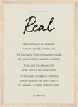 Real Word of Intention Framed print 21x29.7 cm / 8x12" Wood frame Linen paper