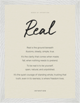 Real Word of Intention Framed print 30x40 cm / 12x16″ White frame Linen paper