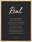 Real Word of Intention Framed print 30x40 cm / 12x16″ Wood frame Carbon paper