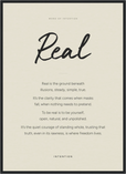 Real Word of Intention Framed print 50x70 cm / 20x28″ Black frame Linen paper