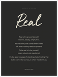 Real Word of Intention Framed print 60x80 cm / 24x32″ White frame Carbon paper