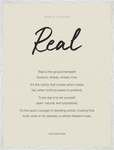 Real Word of Intention Framed print 60x80 cm / 24x32″ White frame Linen paper