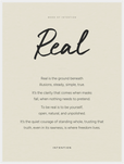 Real Word of Intention Framed print 60x80 cm / 24x32″ White frame Linen paper