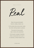 Real Word of Intention Framed print 70x100 cm / 28x40″ Dark wood frame Linen paper