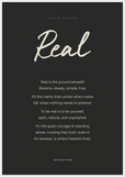 Real Word of Intention Framed print 70x100 cm / 28x40″ White frame Carbon paper