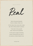 Real Word of Intention Framed print 70x100 cm / 28x40″ Wood frame Linen paper