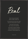 Real Word of Intention Framed print A1 (59.4 x 84.1  cm) Black frame Carbon paper
