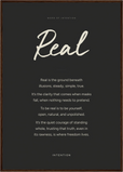 Real Word of Intention Framed print A1 (59.4 x 84.1  cm) Dark wood frame Carbon paper