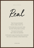 Real Word of Intention Framed print A1 (59.4 x 84.1  cm) Dark wood frame Linen paper