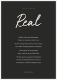 Real Word of Intention Framed print A1 (59.4 x 84.1  cm) White frame Carbon paper