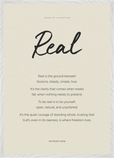 Real Word of Intention Framed print A1 (59.4 x 84.1  cm) White frame Linen paper