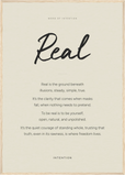 Real Word of Intention Framed print A1 (59.4 x 84.1  cm) Wood frame Linen paper
