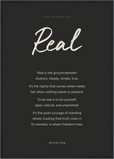 Real Word of Intention Framed print A2 (42 x 59.4  cm) Black frame Carbon paper