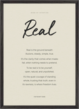 Real Word of Intention Framed print A2 (42 x 59.4  cm) Black frame Linen paper