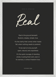 Real Word of Intention Framed print A2 (42 x 59.4  cm) White frame Carbon paper