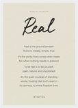 Real Word of Intention Framed print A3 (29.7 x 42  cm) White frame Linen paper