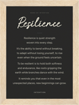 Resilience Word of Intention Framed print 13x18 cm / 5x7″ Wood frame Carbon paper