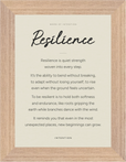 Resilience Word of Intention Framed print 13x18 cm / 5x7″ Wood frame Linen paper