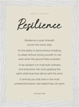 Resilience Word of Intention Framed print 21x29.7 cm / 8x12" White frame Linen paper