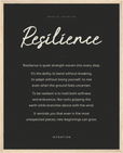 Resilience Word of Intention Framed print 40x50 cm / 16x20″ Wood frame Carbon paper
