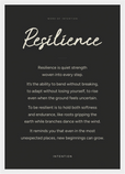 Resilience Word of Intention Framed print A3 (29.7 x 42  cm) White frame Carbon paper