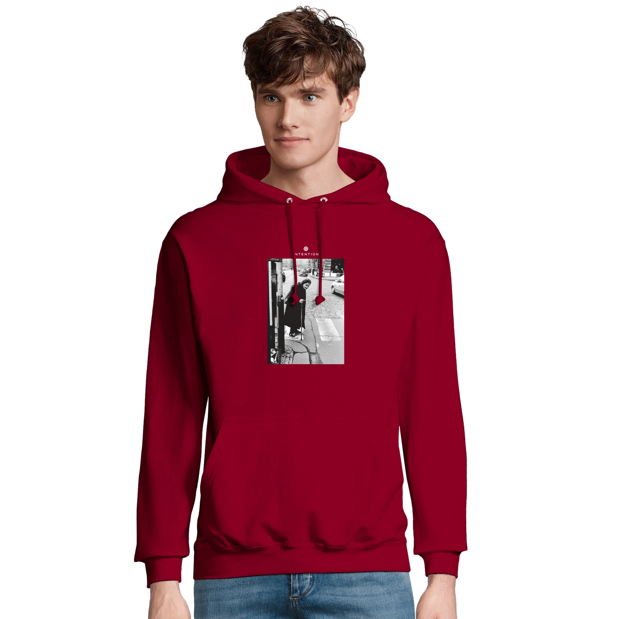 Respect - "Old Star" Hoodie Burgundy XS 3