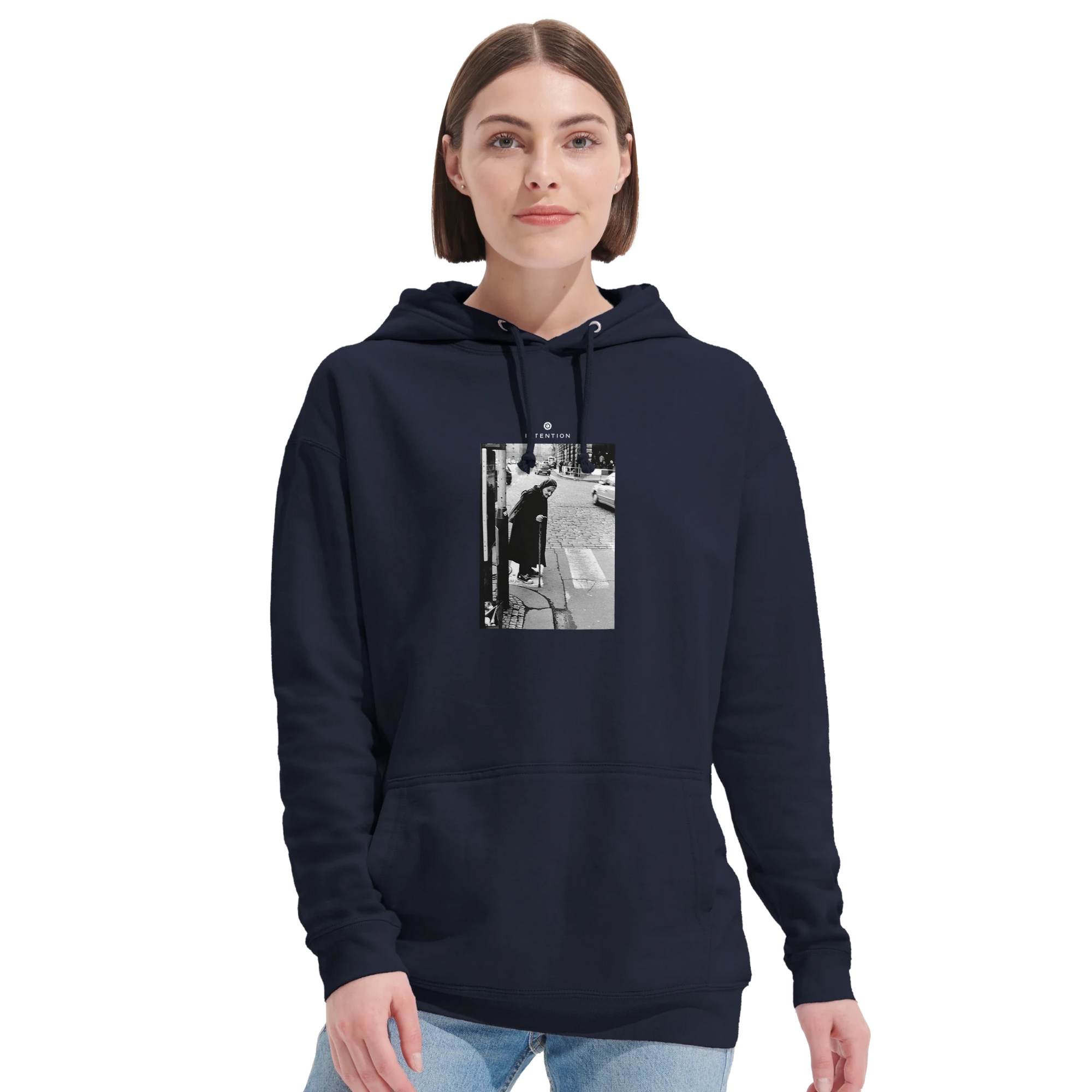 Respect - "Old Star" Hoodie French Navy XS 5