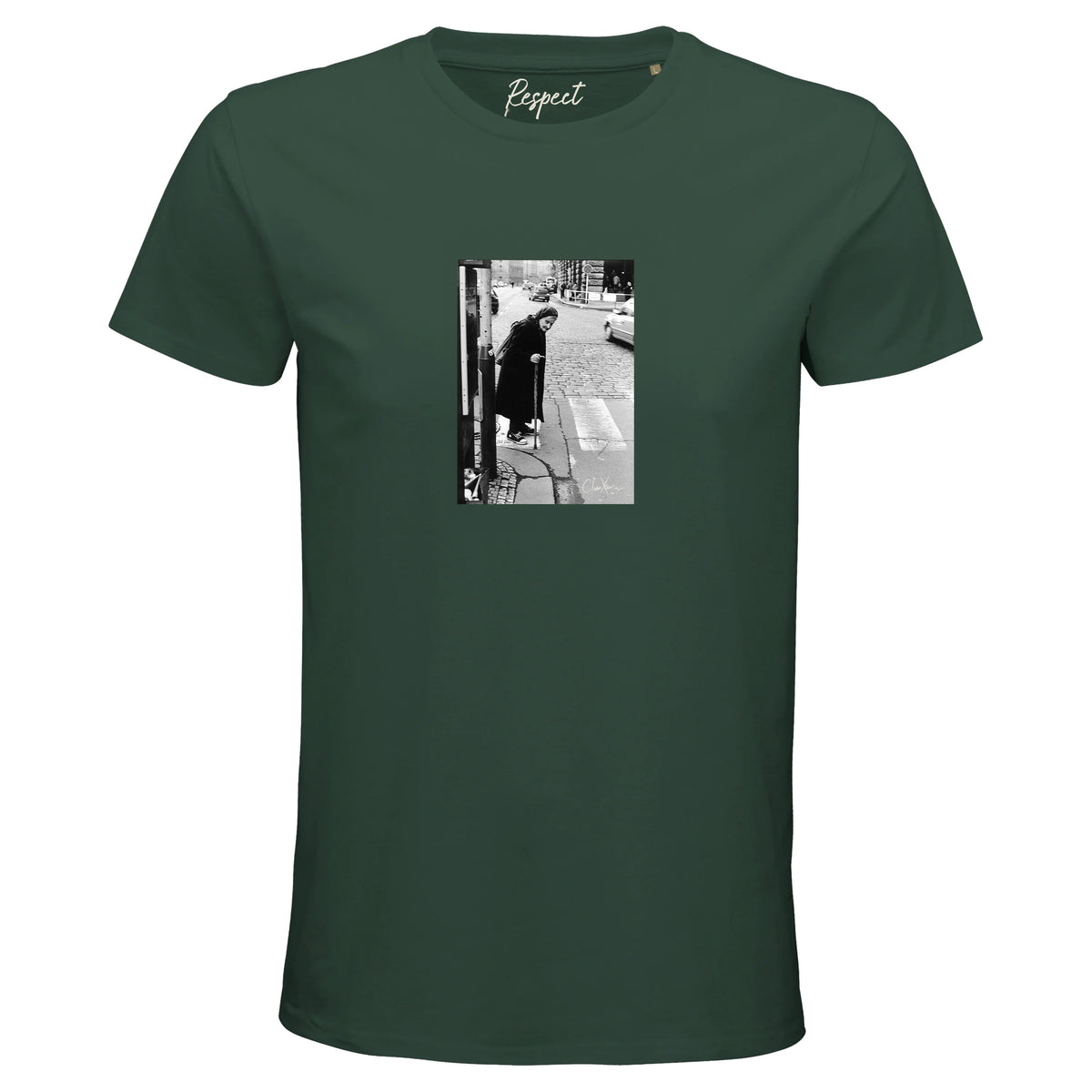 Respect - "Old Star" T-shirt Bottle Green 1