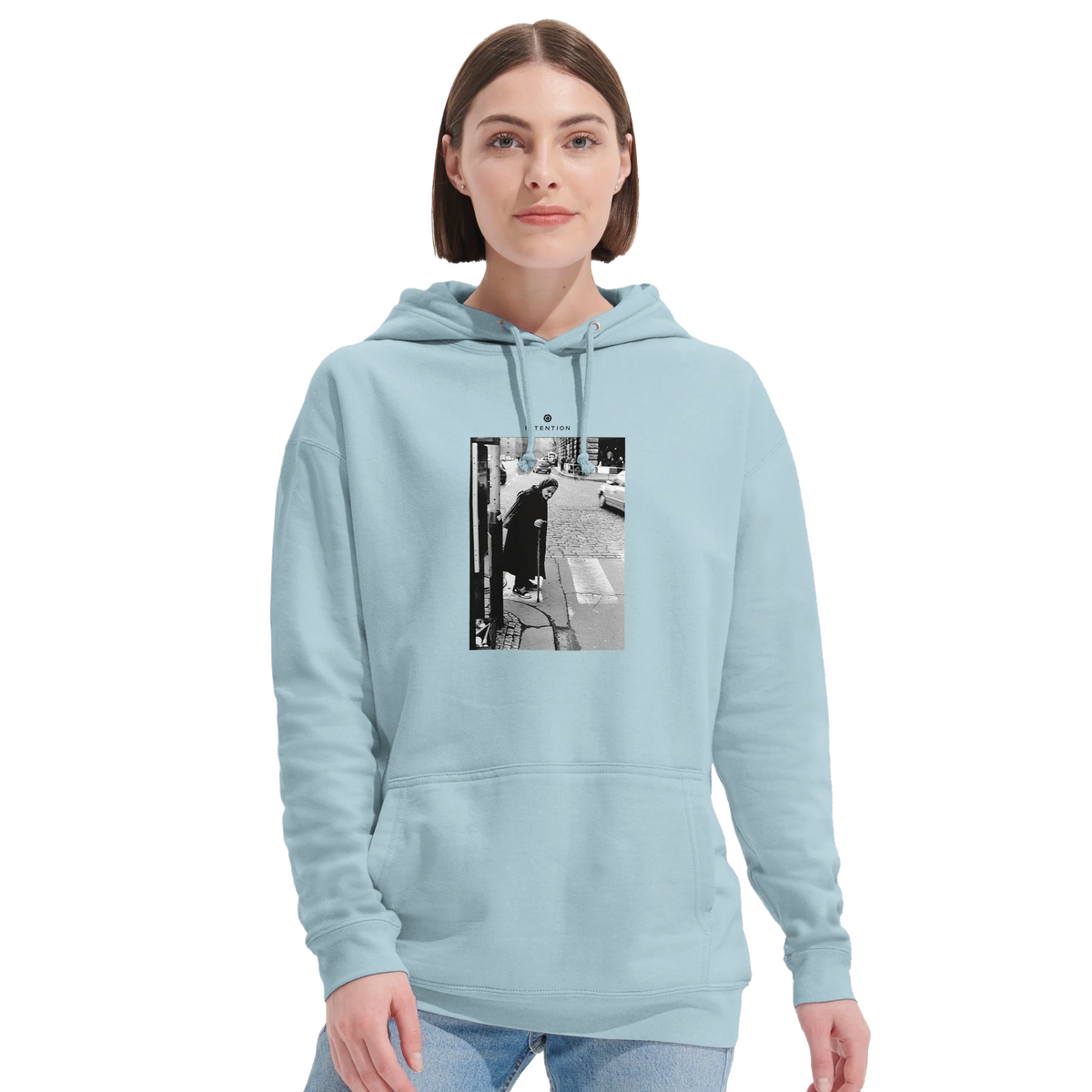 Respect - "Old Star" Hoodie creamy blue 5