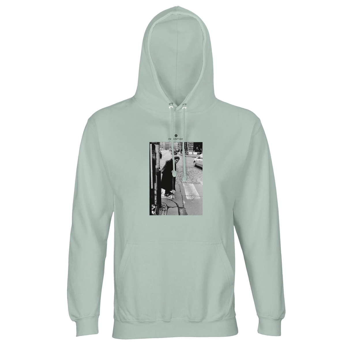 Respect - "Old Star" Hoodie creamy green 1