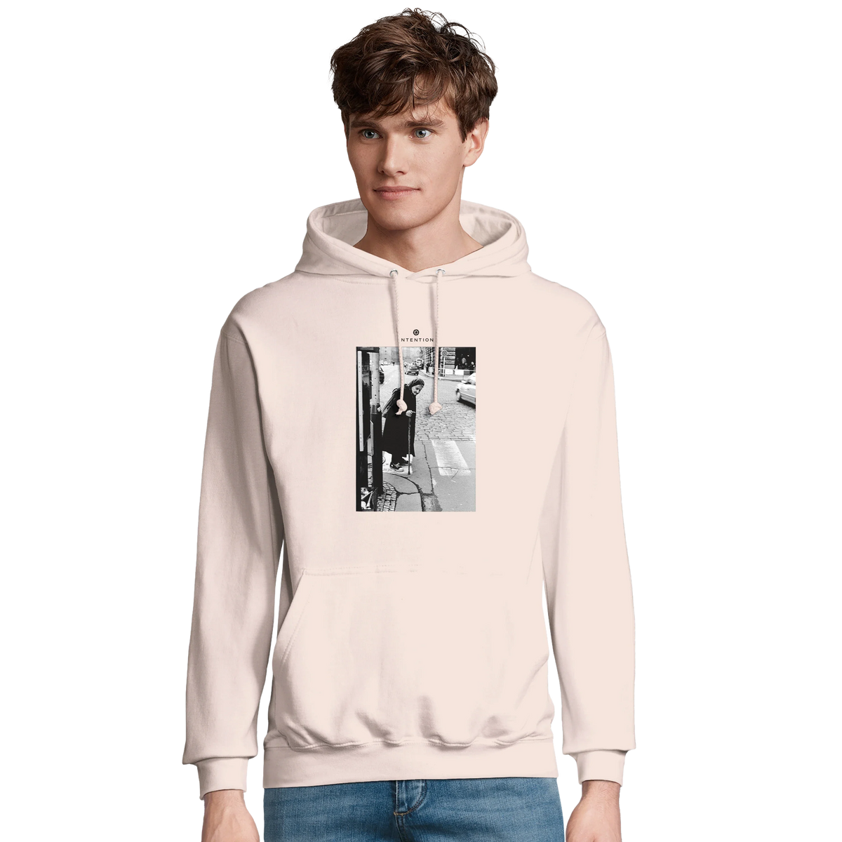 Respect - "Old Star" Hoodie creamy pink 3
