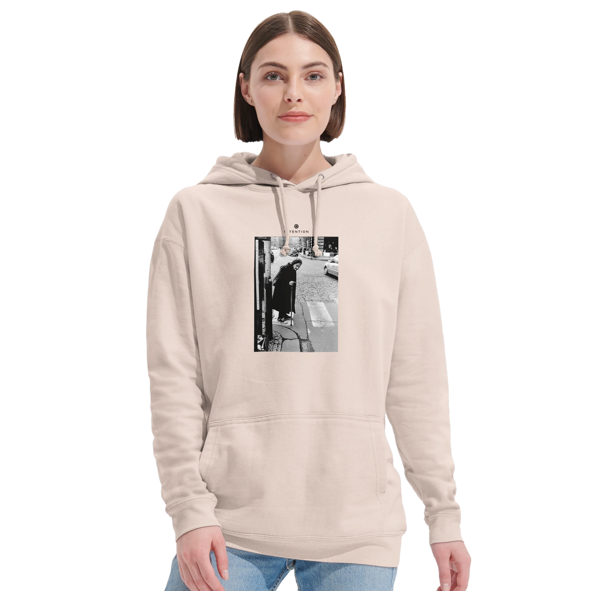 Respect - "Old Star" Hoodie creamy pink 5