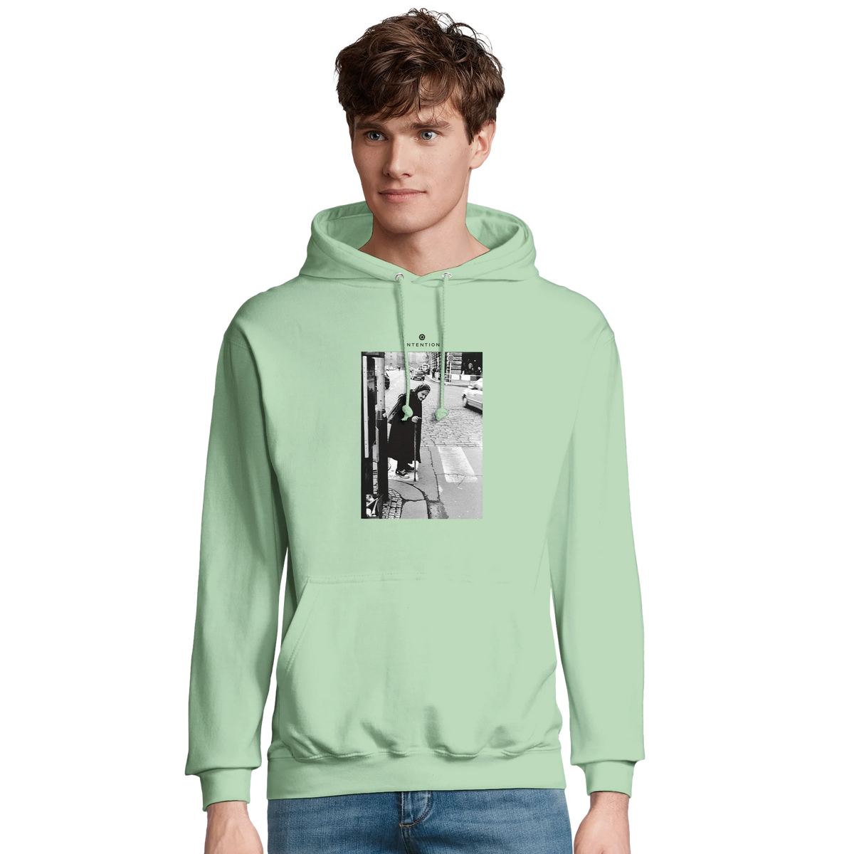 Respect - "Old Star" Hoodie frozen green 3