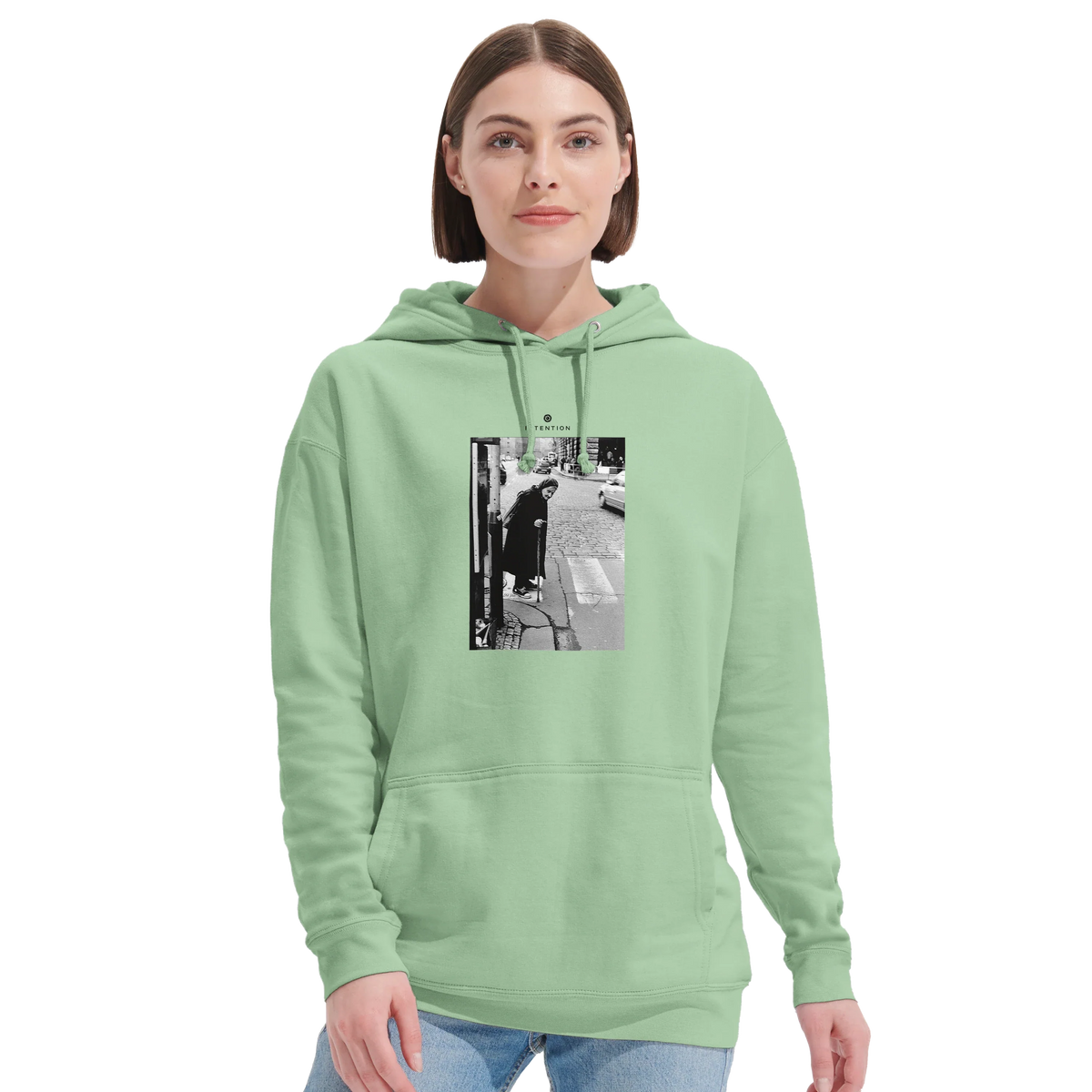 Respect - "Old Star" Hoodie frozen green 5