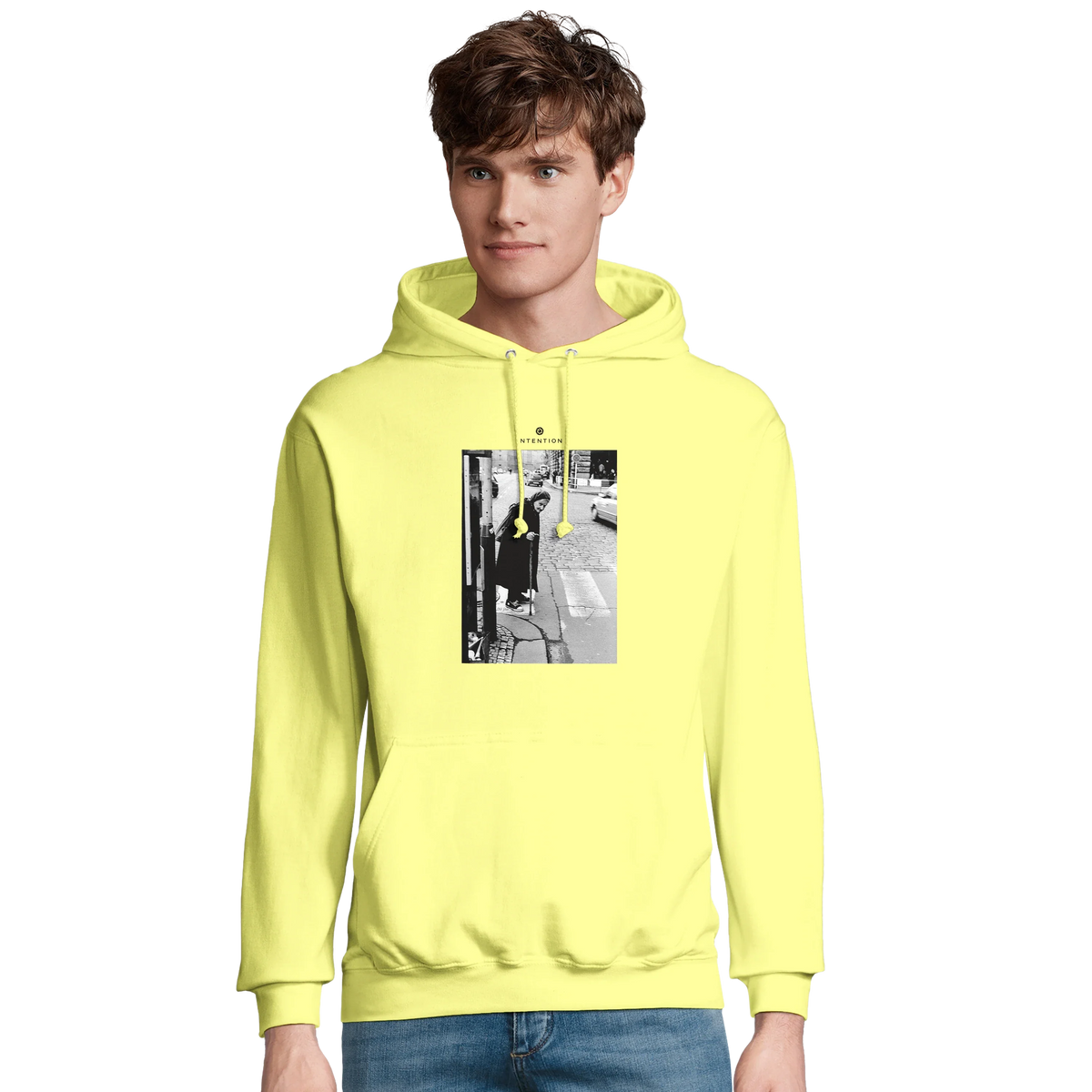 Respect - "Old Star" Hoodie Light Yellow 3