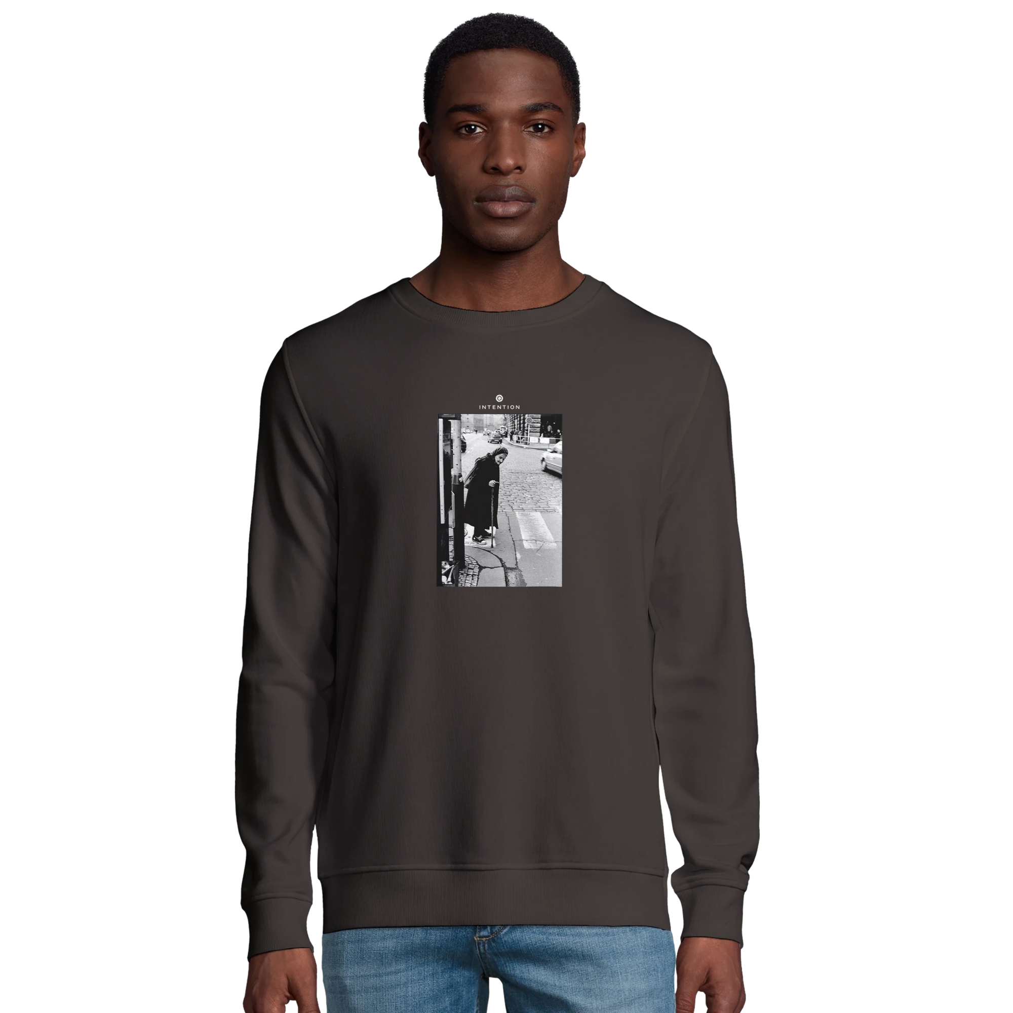 Respect - "Old Star" Sweatshirt deep charcoal grey XS 36