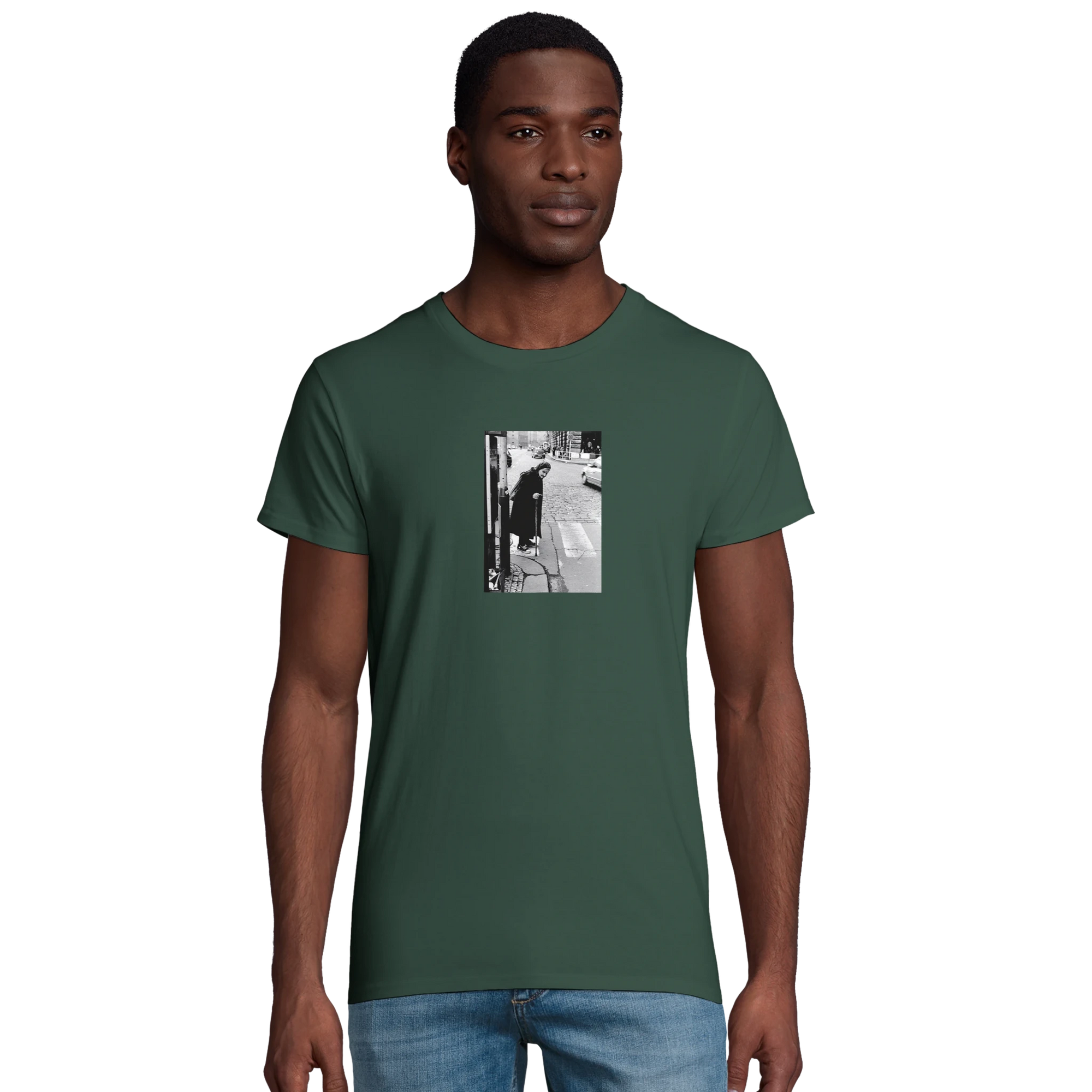 Respect - "Old Star" T-shirt Bottle Green XS 4
