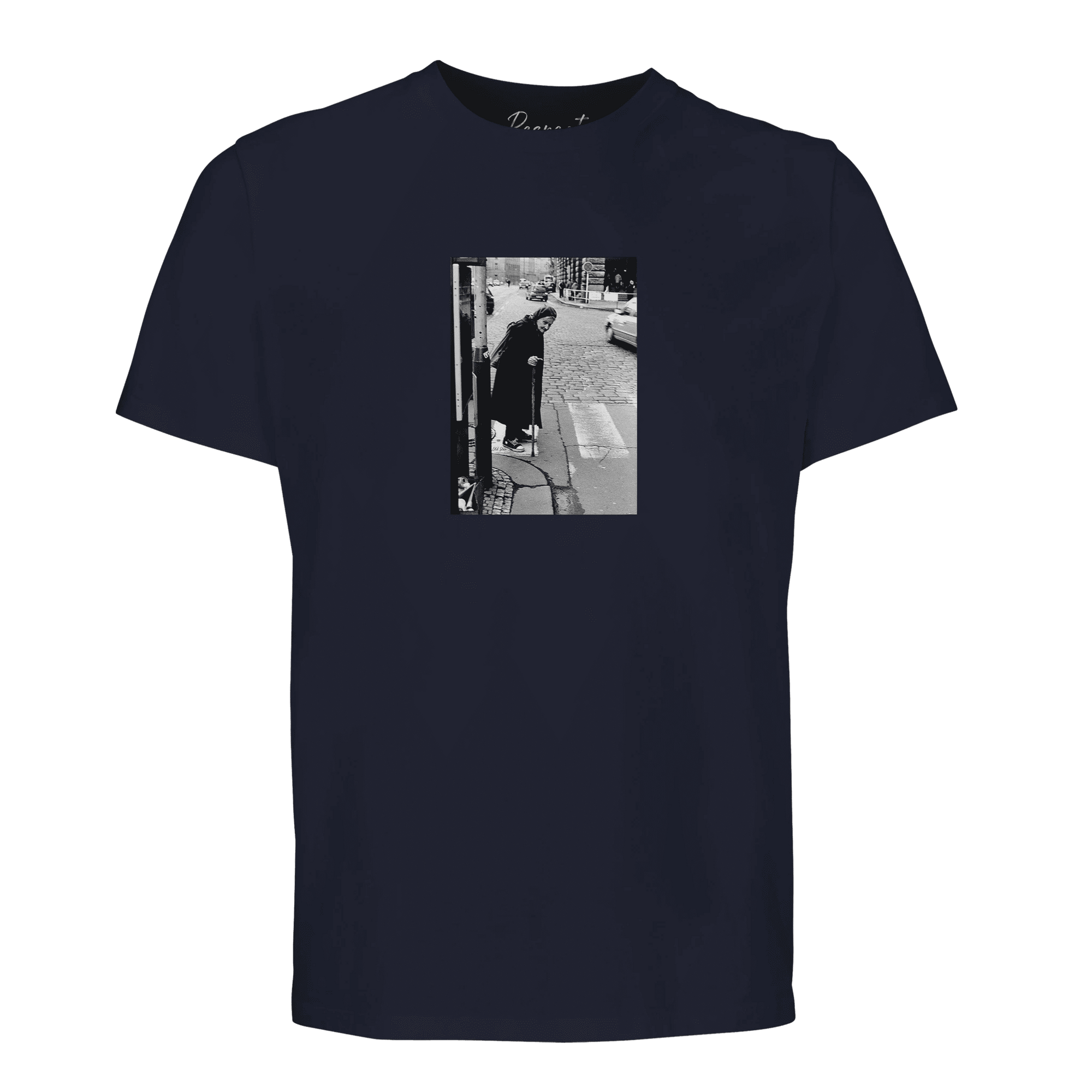 Respect - "Old Star" T-shirt French Navy XS 40