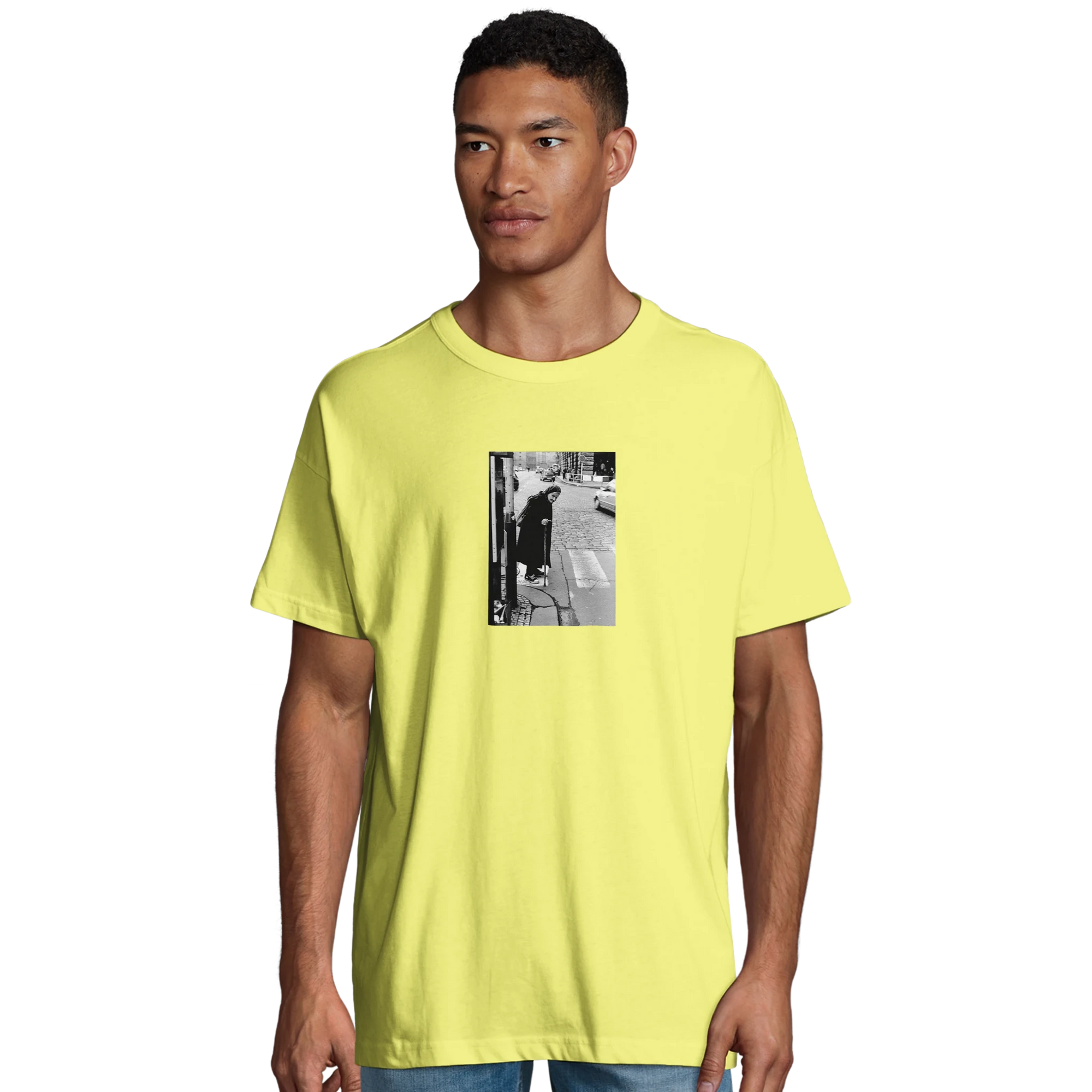 Respect - "Old Star" T-shirt Light Yellow S 22