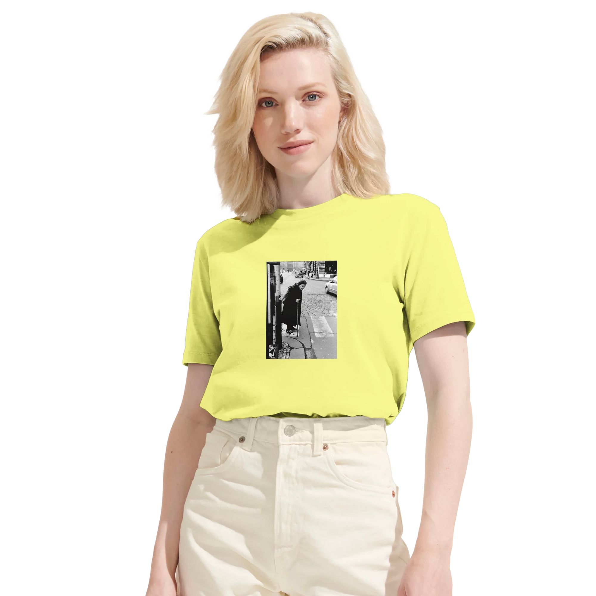 Respect - "Old Star" T-shirt Light Yellow XS 69