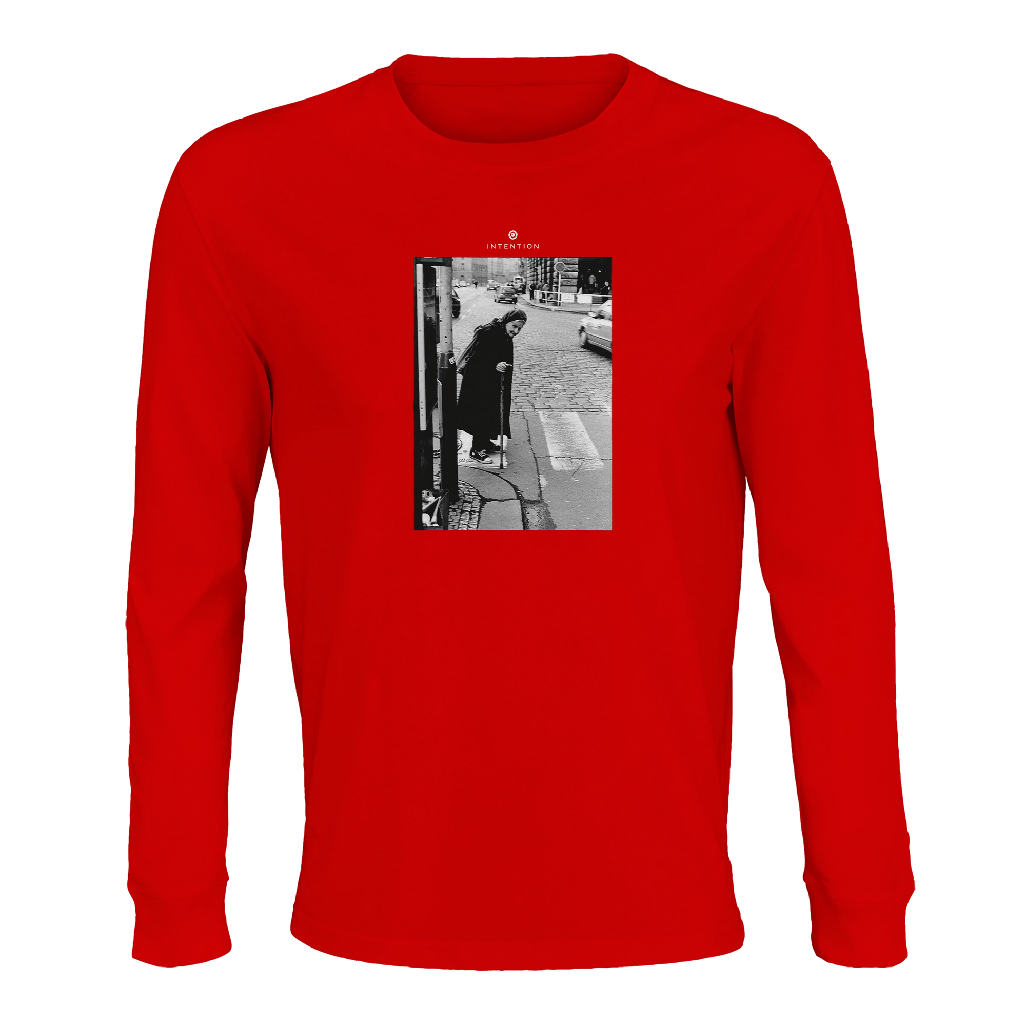 Respect - "Old Star" Long sleeve Bright Red 1