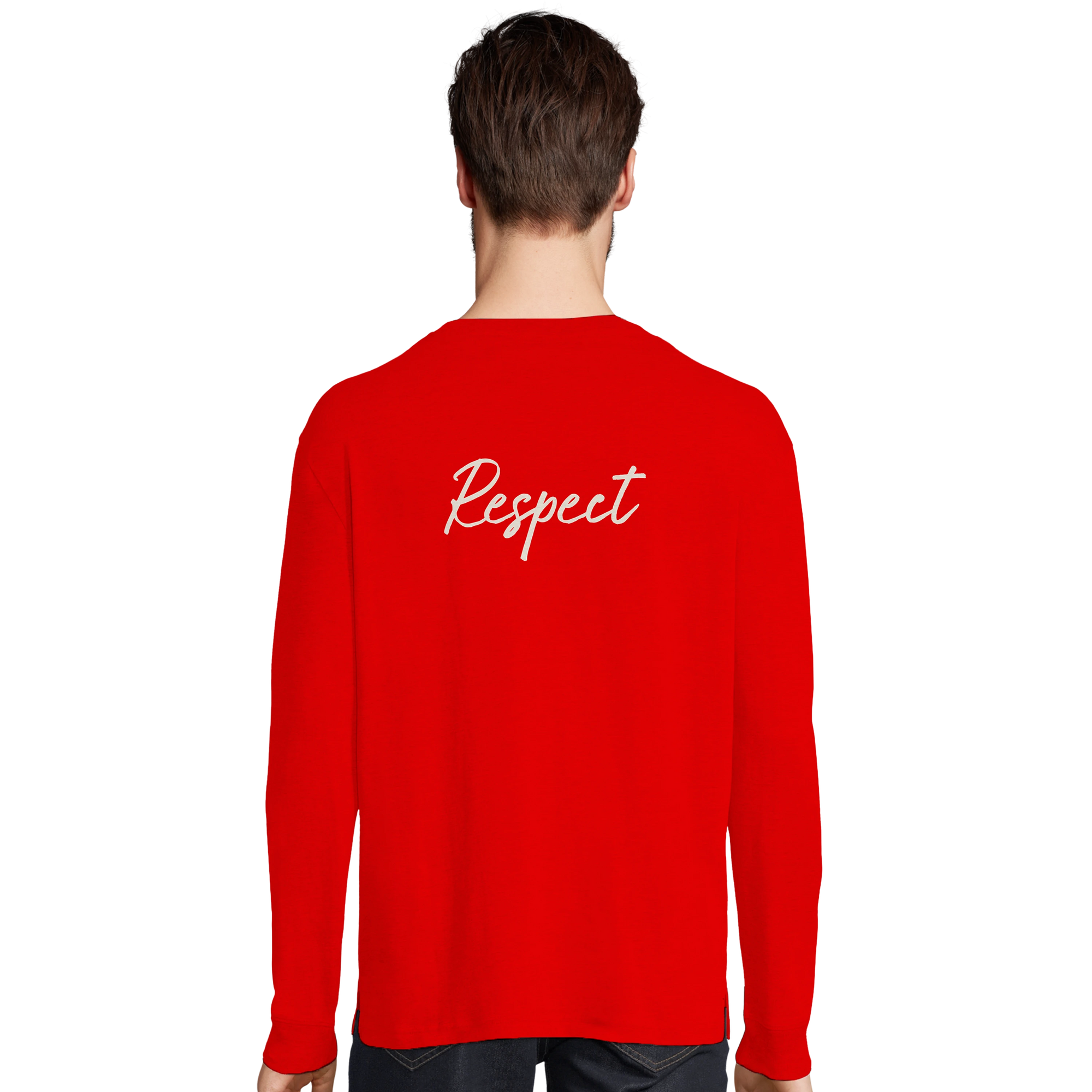 Respect - "Old Star" Long sleeve Bright Red 3