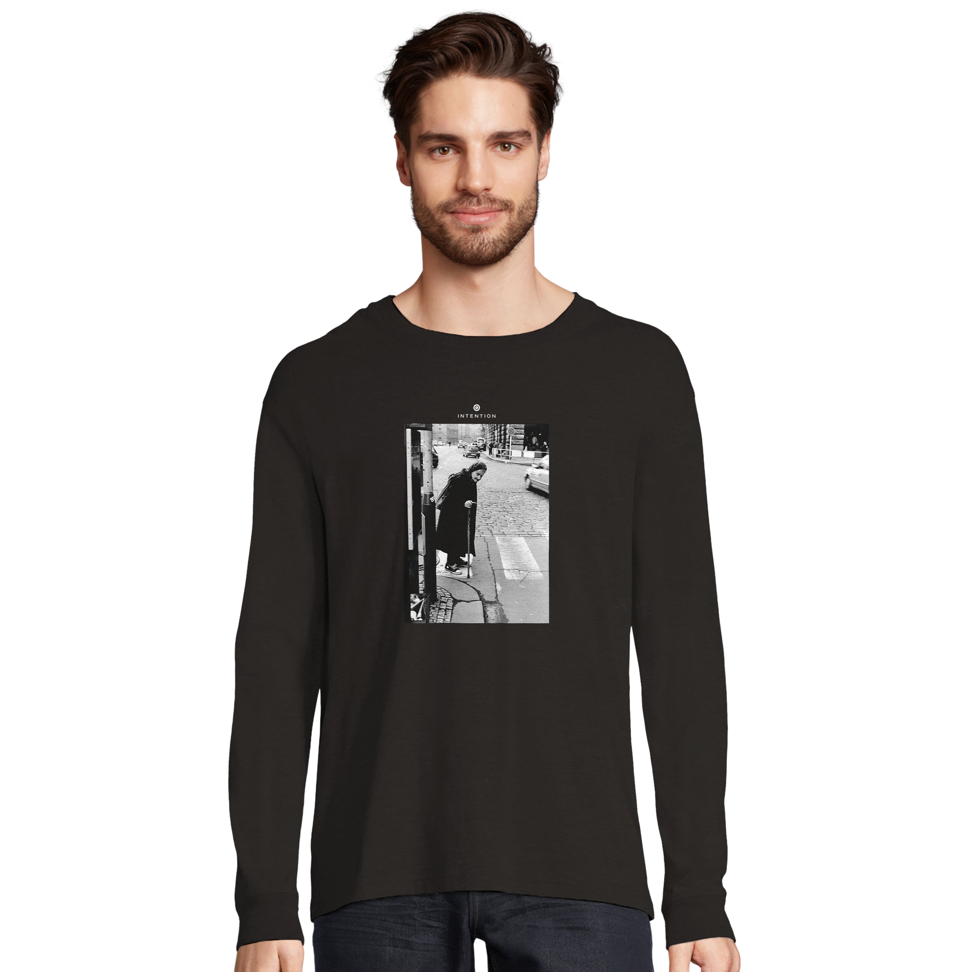 Respect - "Old Star" Long sleeve Deep Black 4