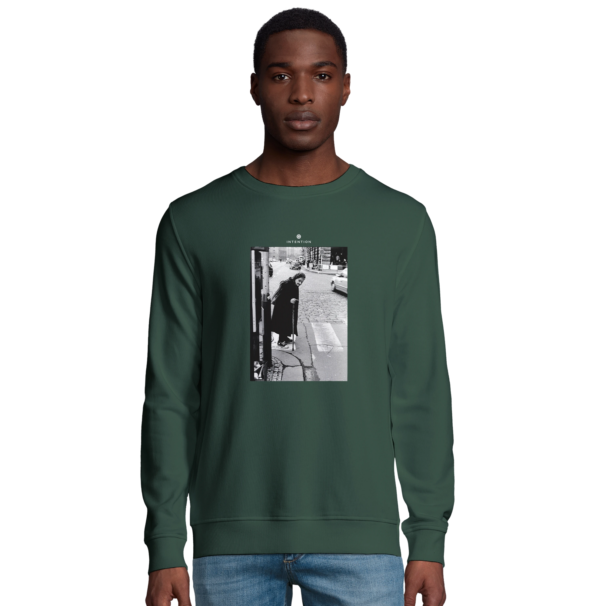 Respect - "Old Star" Sweatshirt Bottle Green 4