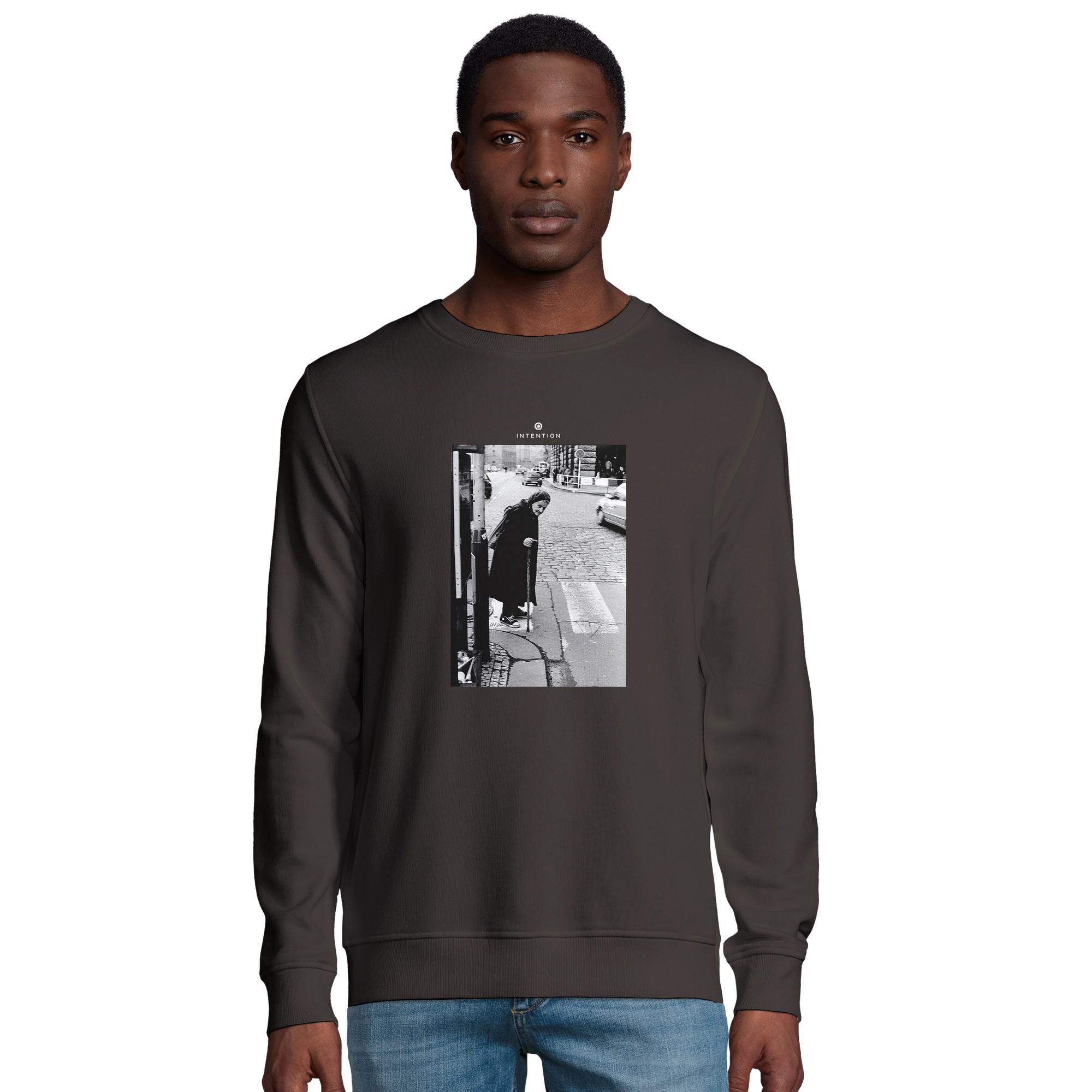 Respect - "Old Star" Sweatshirt deep charcoal grey 4