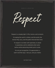 Respect Word of Intention Framed print 40x50 cm / 16x20″ Black frame Carbon paper